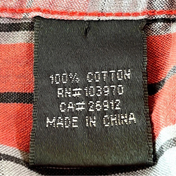 OBEY Western Vibe Inpired Plaid Fitted Long Sleeve Shirt Size M Boho Rockabilly - Picture 5 of 8